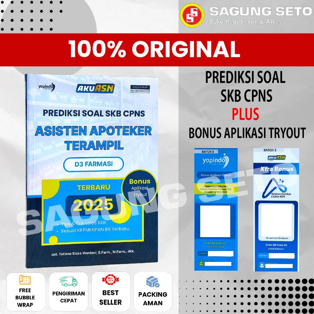 BUKU PREDIKSI SOAL SKB CPNS ASISTEN APOTEKER TERAMPIL D3 FARMASI 2025 - WARDANI