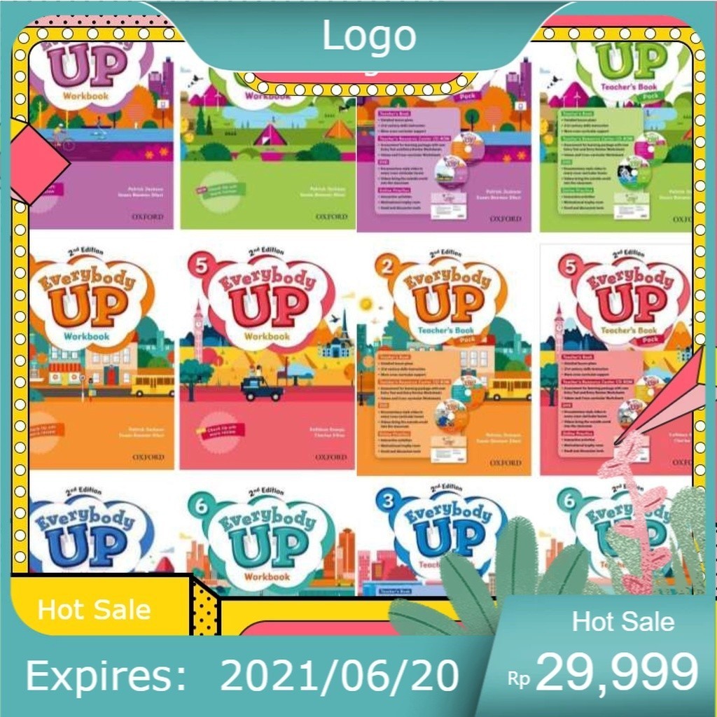 Cod / Ox Everybody UP Workbook, Teachers Book 1 2 3 4 5 6 / Hitam Putih