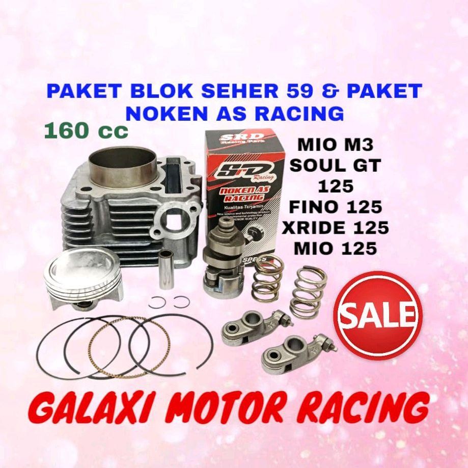 PAKET BLOK SEHER BORE UP 59 MIO M3 MIO 125 FINO 125 XRIDE 125 NOKEN AS RACING