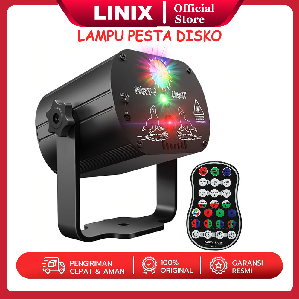 Proyektor Laser LED 60 Patterns Lampu Panggung Lampu Disco DJ Sorot Lampu Sorot Panggung Disco Led