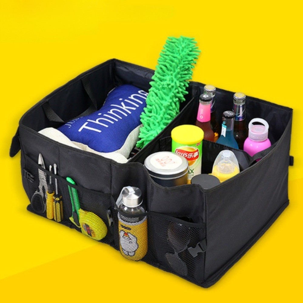 Car trunk storage box Storage box Car backup organizer Car supplies In-car road trip storage box