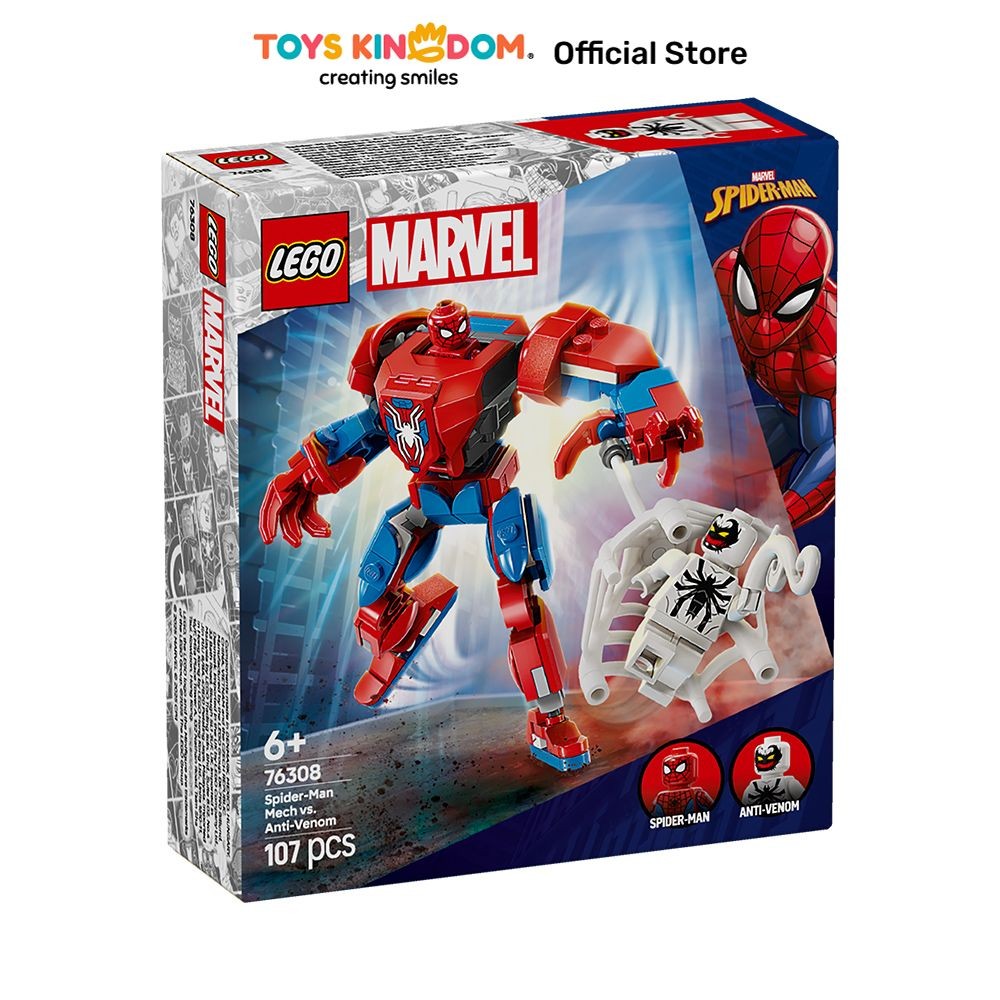 Toys Kingdom Lego Marvel Spiderman Mech Vs Anti Venom Kids Toy Toys Block Bricks Set Mainan Menyusun