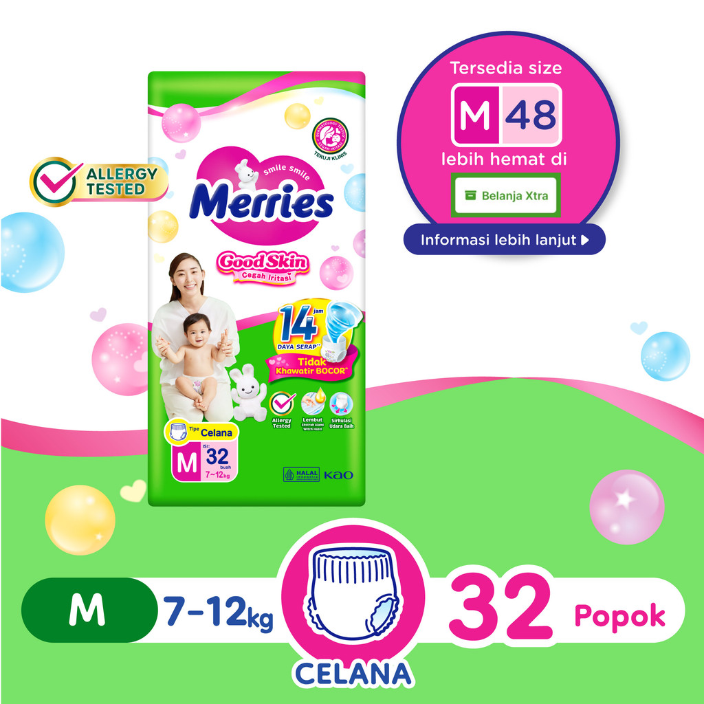 MERRIES PANTS GOOD SKIN 32/32+2'S  MEDIUM