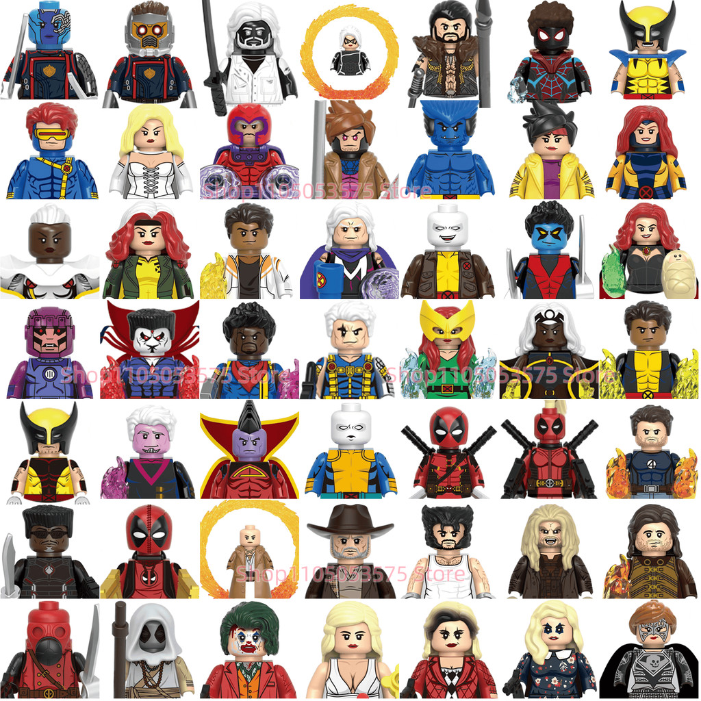 Assembly Building Blocks kids MINI Puzzle Brick toy Marvel Superhero Black Panther Harley Quinn Biza