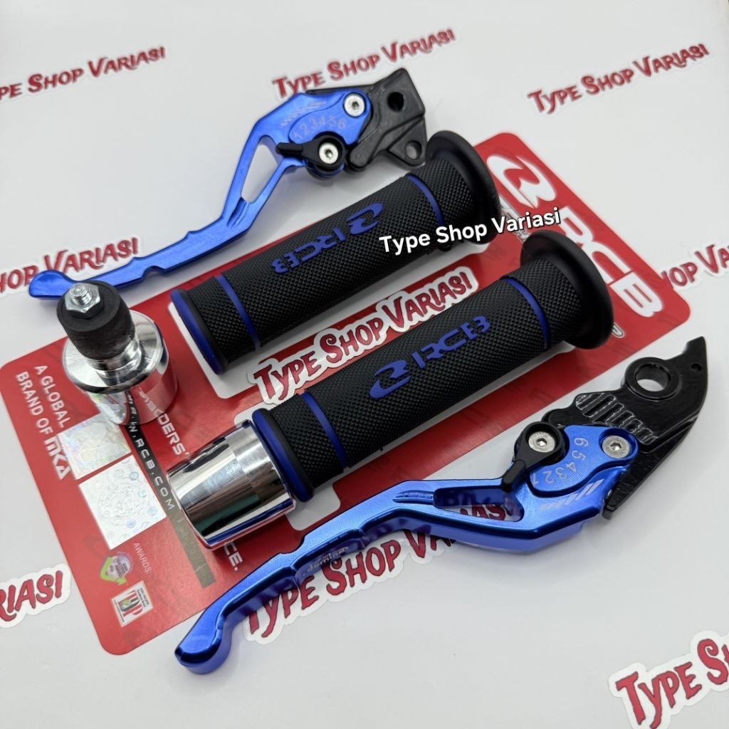 Handgrip RCB Original HG55 + Handle Rem Stelan CNC + Jalu Stang Chrome Universal Handgrip Motor Nmax
