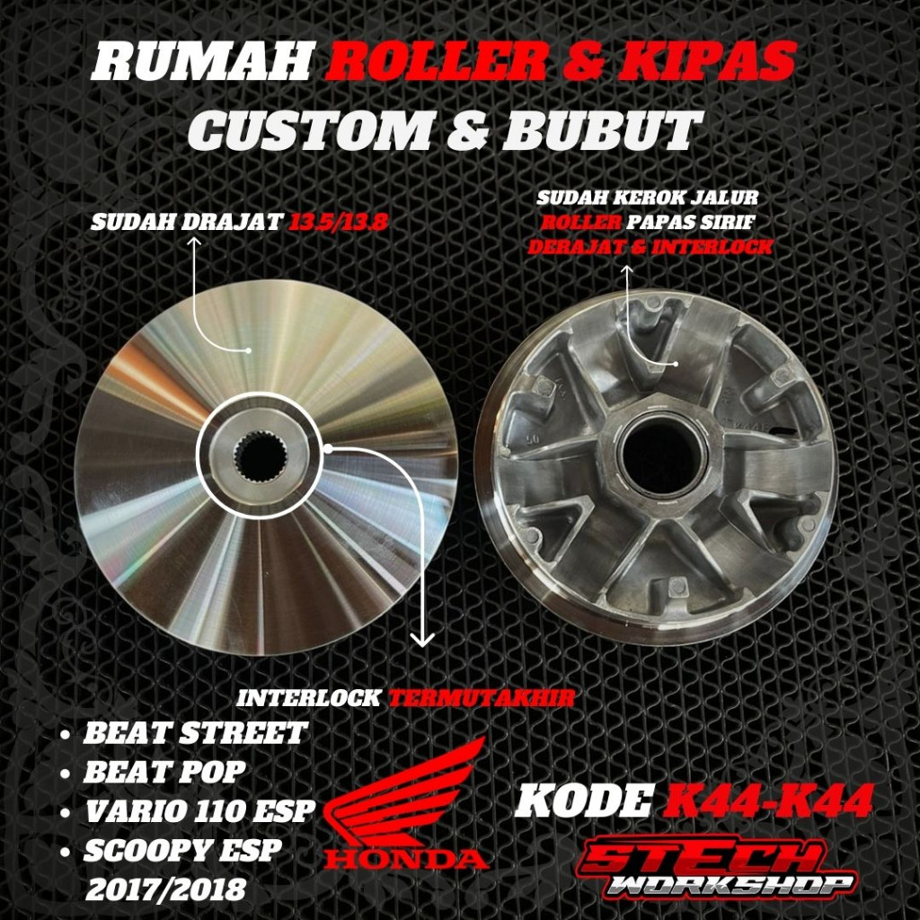 RUMAH ROLLER BEAT FI RACING PULLEY RACING VARIO 110 ESP - RUMAH ROLLER BEAT ESP SCOOPY ESP RUMAH ROL
