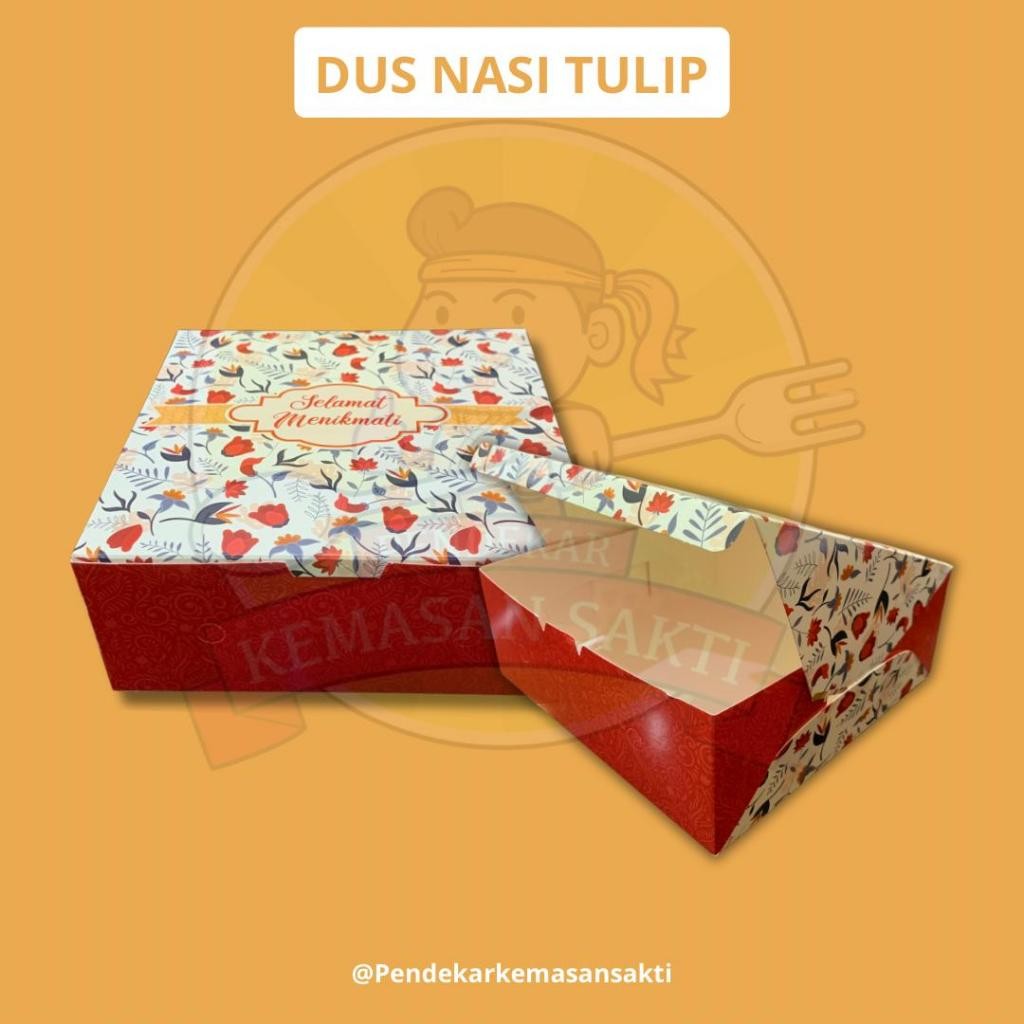 Dus Nasi Snack 18X18 Cm Printing / Dus Nasi Kue