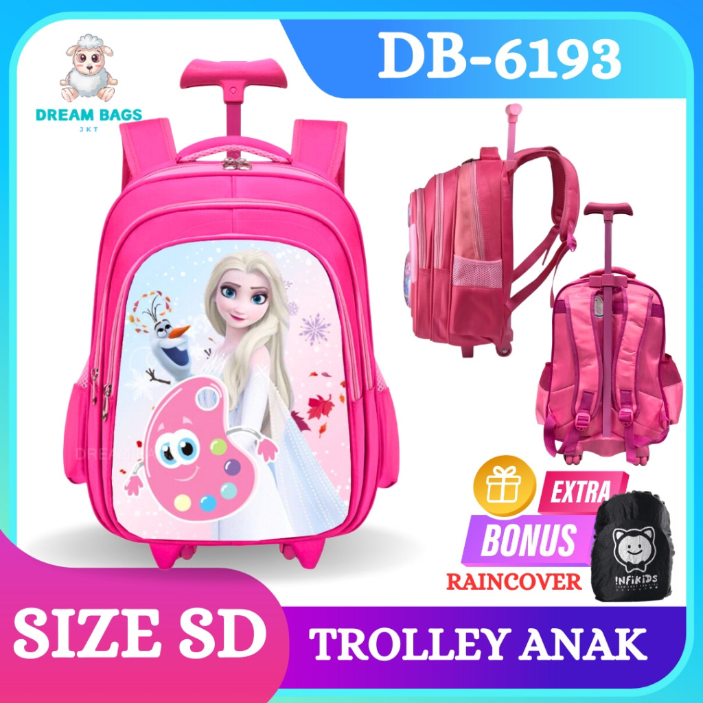 Tas Troli Anak Perempuan SD Dream Bags Tas Koper Anak Perempuan Import - Tas Sekolah