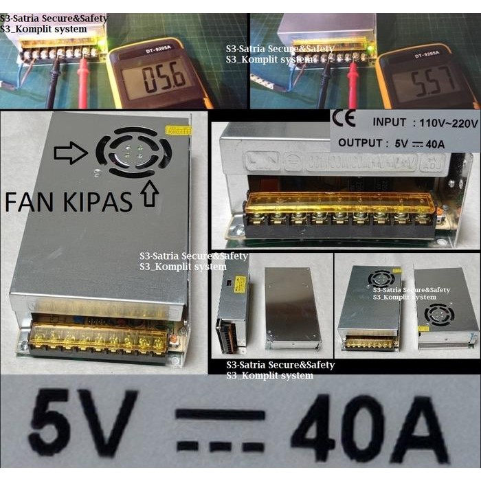 LED Power Supply 5V 40A PSU / POWER SUPPLY 5v 40a SWICHING CAKEP