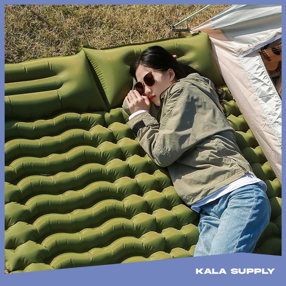 HUANQ Kasur Matras Angin Manual Sleeping Pad Waterproof Double - HQ-200