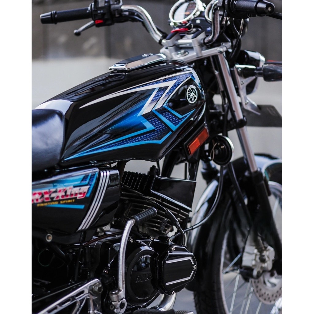 STIKER STRIPING RX KING TAHUN 2004 WARNA BIRU HITAM