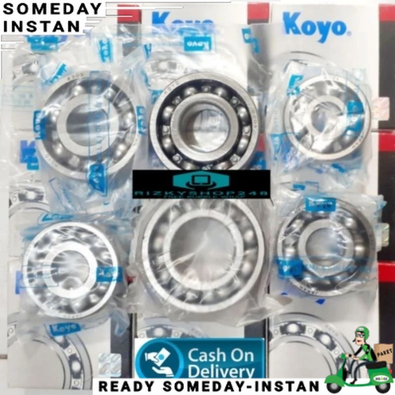 YB- PAKET Laher bearing gearbox rasio 1 set yamaha freego isi 6 pcs / suku cadang sparepart dan ases