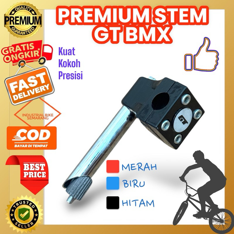 TERMURAH (( STEM BMX GT )) Tiang Stang Stem Sepeda BMX GT Model Hammer Untuk Fork Garpu Standar Stem