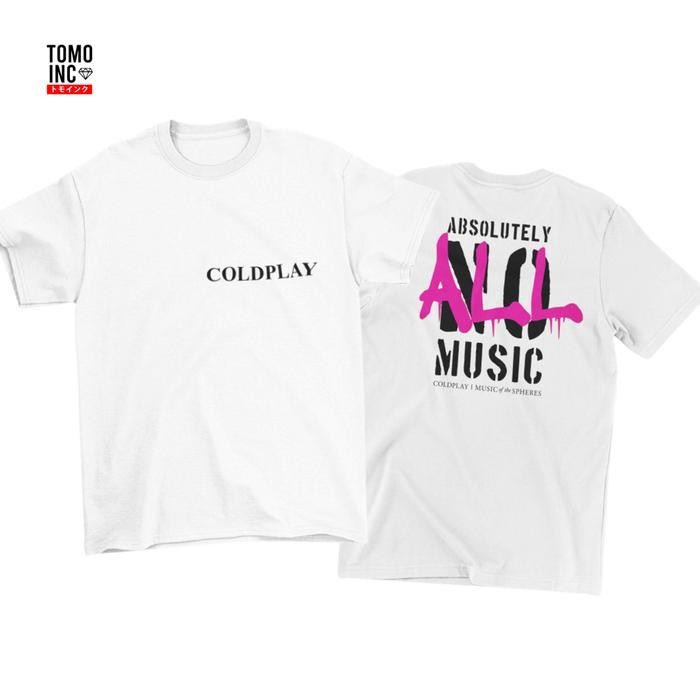（cod) Kaos Unisex Tomoinc ColdPlay - Absolutely All Music - S