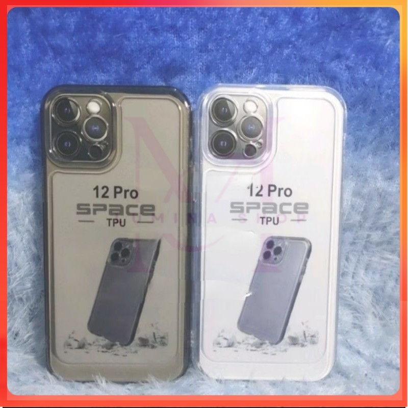 PROMO+COD Softcase Casing Clear Space iPhone 12 pro Slikon transparan dan pelindung belakang hp+came