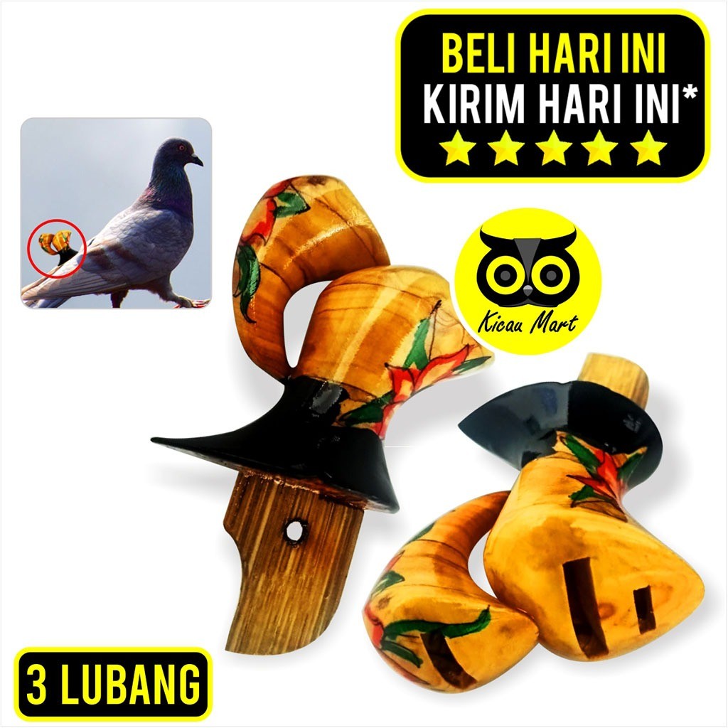 kicau mart Sawangan Gandeng Rencong Putu 3 Lubang Mainan Hatong Hotang Peluit Pluit Suara Nyaring Me
