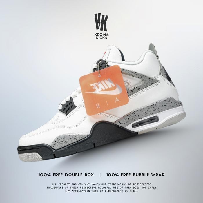 Jordan 4 Retro White Cement Sneaker FV5029100 (Size 4048.5)