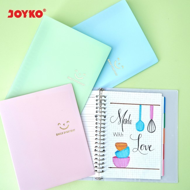 Binder A5 Pastel Joyko MHPT M516 Polos / Binder Note Pastel Polos / Loose Leaf Binder Cute / Buku Bi