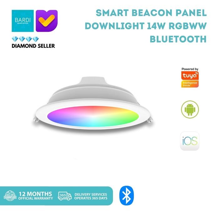 [ OLVERA  ]  BARDI Smart Beacon Panel Downlight 14W RGBWW Bluetooth Lampu - DW 14W Only