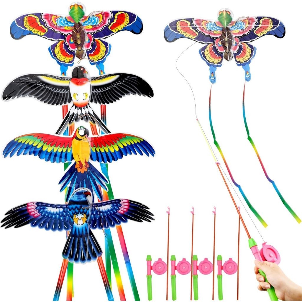 MAINAN ANAK LAYANG LAYANG UKURAN BESAR 40CM MOTIF PRINCES DAN BURUNG 1SET JORAN BERUKURAN BESAR Main