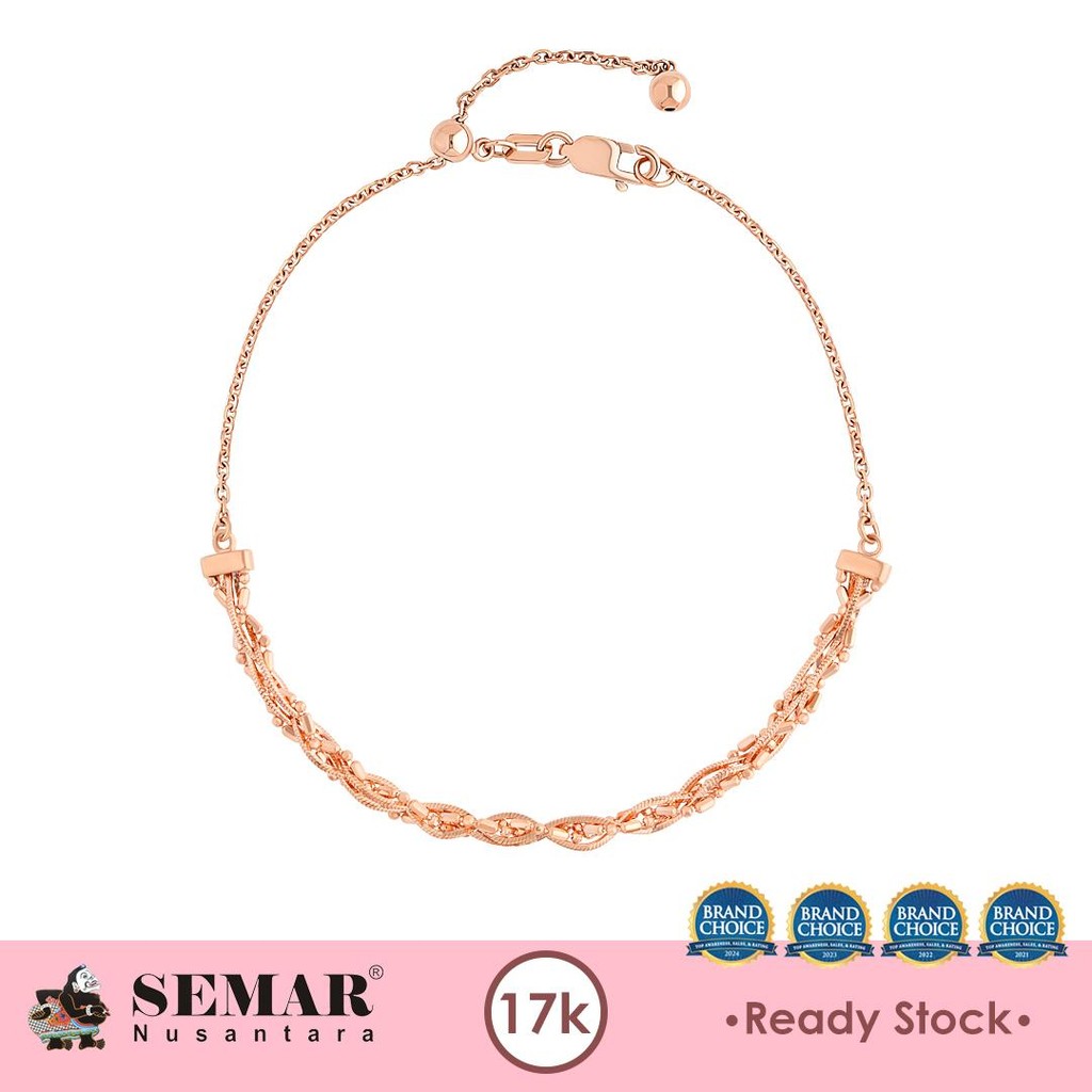 Gelang Emas Serut Frieda Silk Gold 17K Semar Nusantara