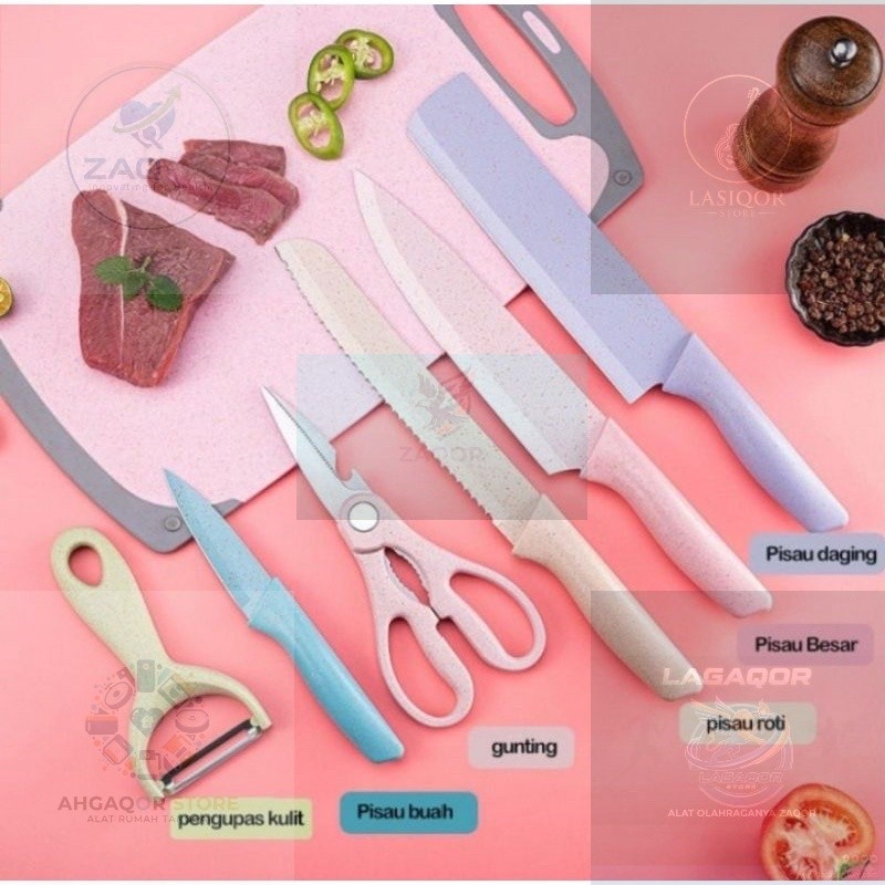 PISAU SET pisau dapur pisau jerami
