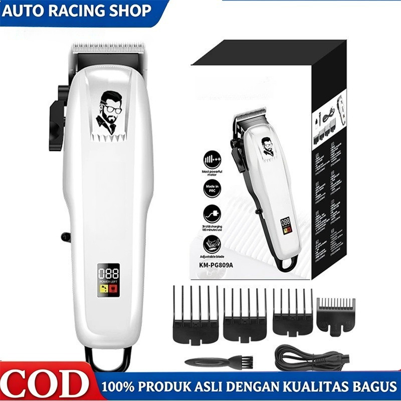 COD Kemei KM PG809A Hair Clippers Alat Mesin Cukur Rambut Kumis Jenggot Brewok