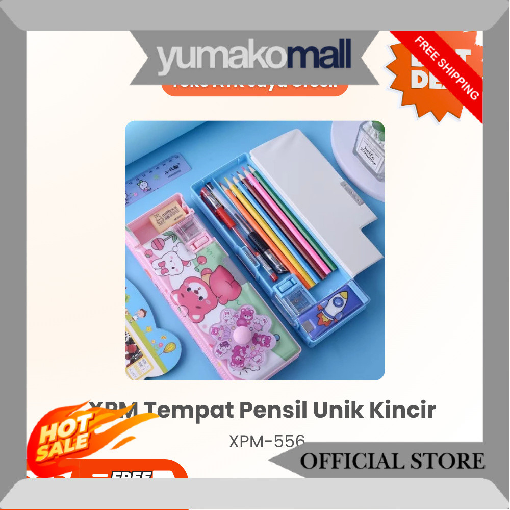 XPM Pencil Case Spinner XPM-556 Tempat Pensil Unik Kincir IJG