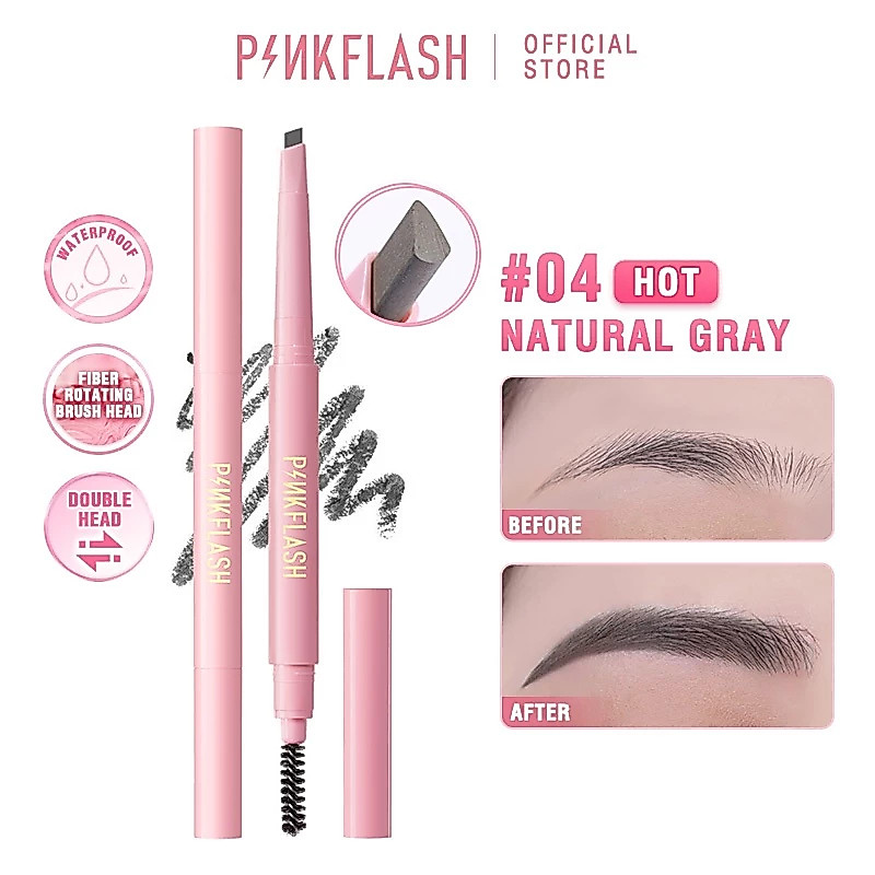 Pinkflash Eyebrow Pensil / Pensil Alis Matic Waterproof Auto Eyebrow Pencil Pinkflash