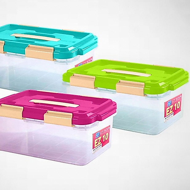 Box Container EZY 10 Warna Plastik Kuat BPA Free / container box ezy 10 liter / kotak penyimpanan uk