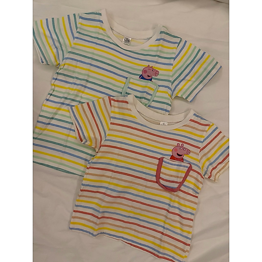 Peppa Pig shirt twins preloved