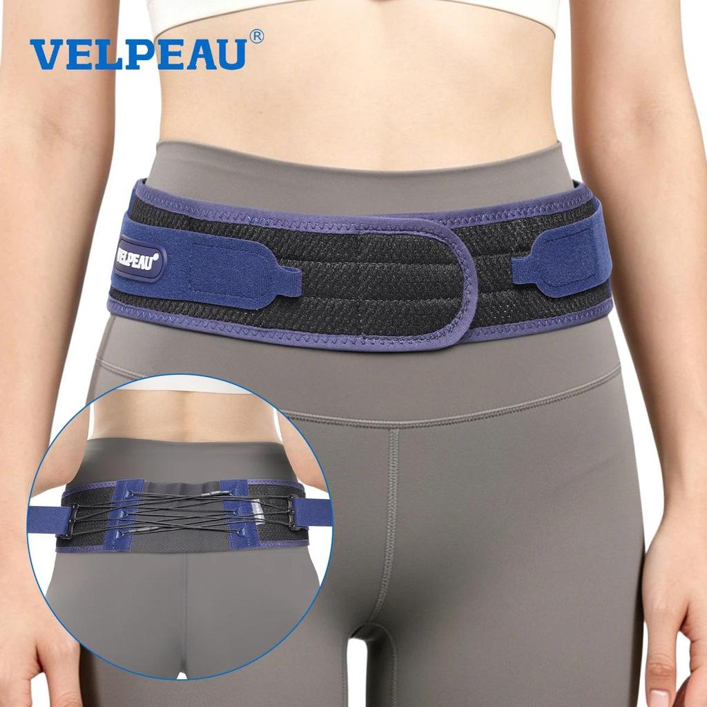 VELPEAU Sacroiliac Si Joint Hip Belt for Men Women, Adjustable Pelvis Support Belt for Sciatica, Low