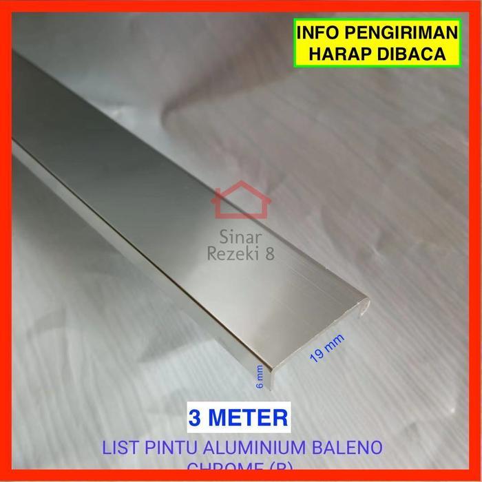 Lis Pintu Profil Aluminium MIRROR CH Edging Frame Handle Lemari EA 19