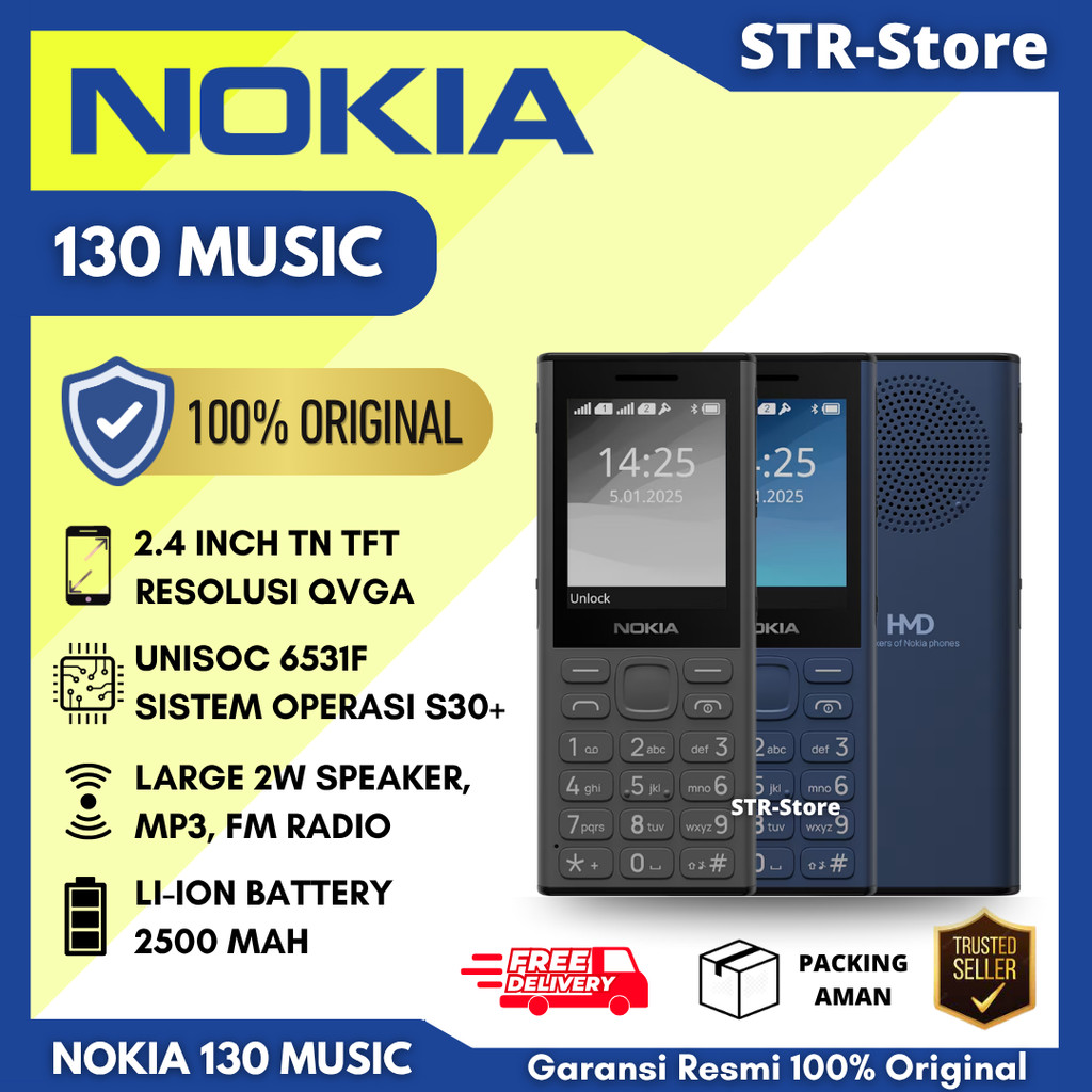 NOKIA 130 MUSIC GARANSI RESMI NOKIA 130 DS MUSIC