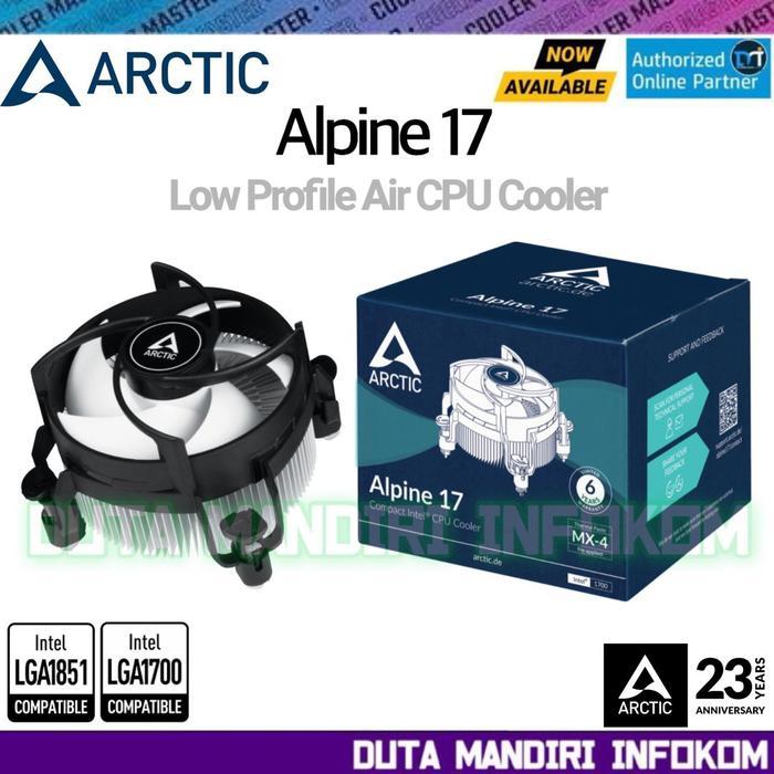 Arctic ALPINE 17 I LP I CO - Low Profile Compact Air CPU Cooler for Intel Socket 1700 I 1851 - ALPIN