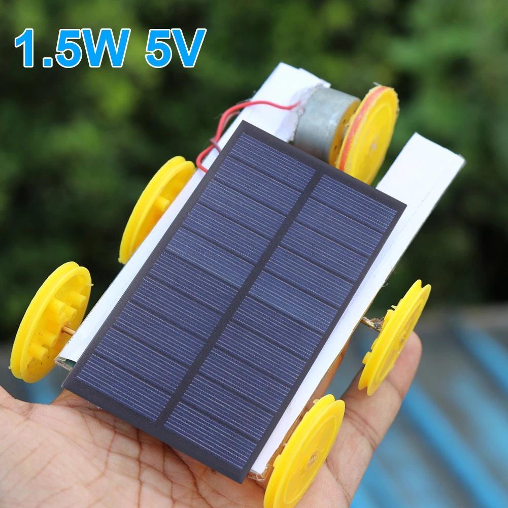 1.5W 5V Solar Cell Panel Mini Solar Charging Panel Solar Epoxy Cell Charger for 3.6-5V Tablet Panel 
