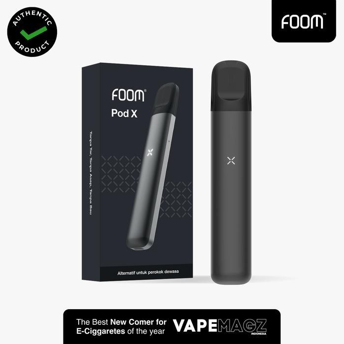 FOOM Pod X Device Varian All Colour Vape Starter Kit Include Refillable Cartridge - SPACE GRAY