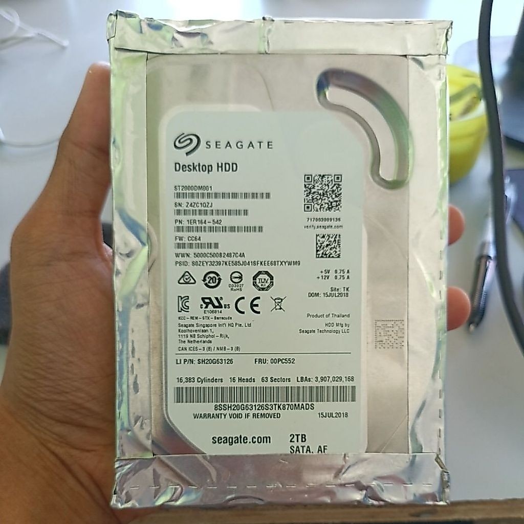 HDD PC SEAGATE 2TB 3.5'' Bekas Copotan AIO