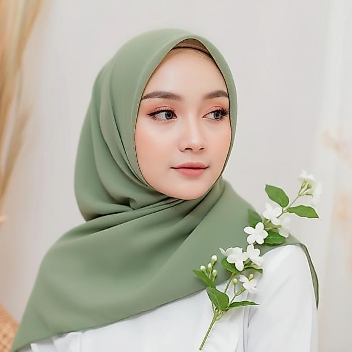Hijab Segi Empat Bella Square Polos Premium Pupus murah - Pupus
