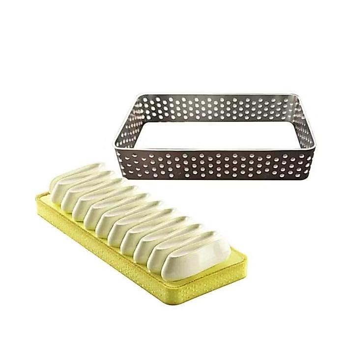 Perforated Cake Ring Persegi / Cetakan Kue Tart Persegi 10cm