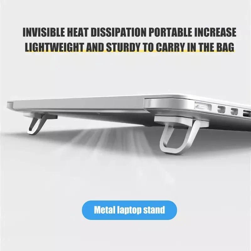 2pcs/Set Laptop Stand for Computer Keyboard Stand Riser Aluminum Mini Portable Laptop Stands for Not