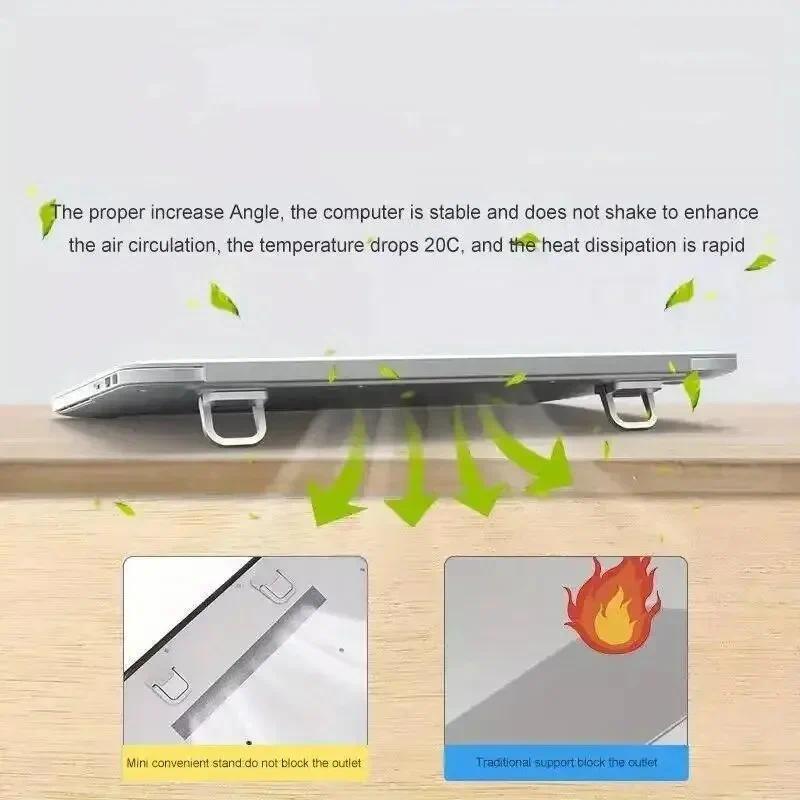 2pcs/Set Laptop Stand for Computer Keyboard Stand Riser Aluminum Mini Portable Laptop Stands for Not