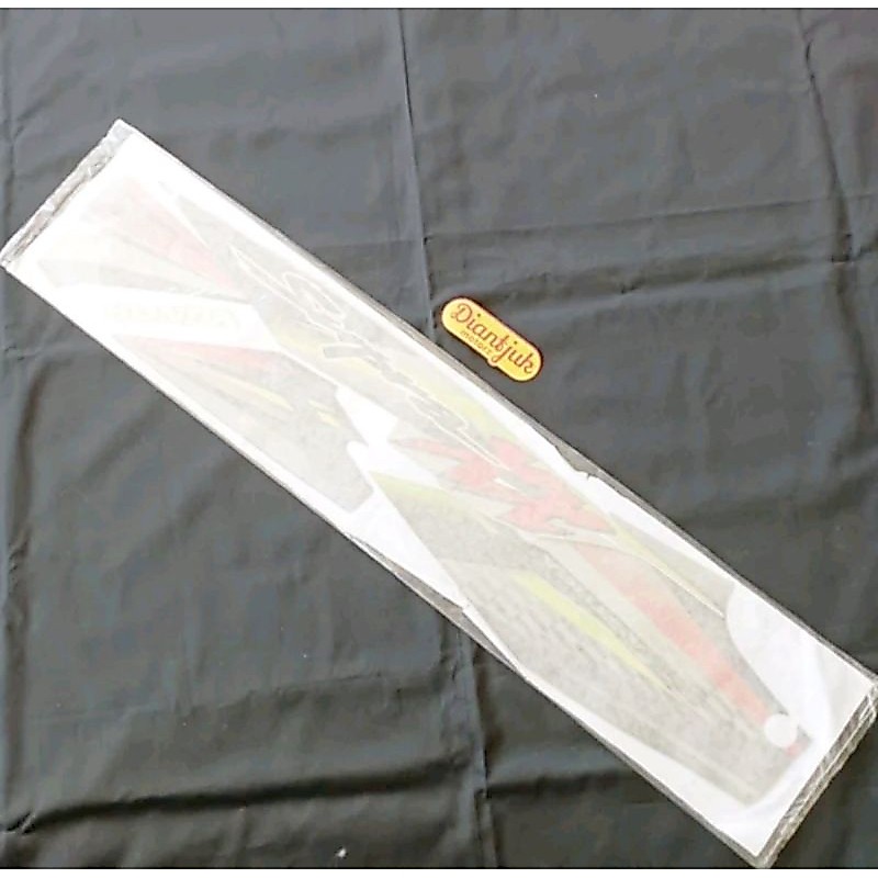 Sticker Striping Stiker List Body Bodi Honda Supra XX 2003 Silver Ungu Original Laminasi 3M