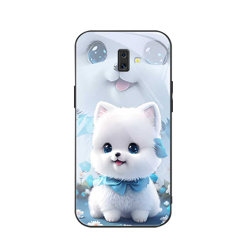 For Samsung Galaxy J6+/Samsung J6 Plus 2018 ,Case Anti Jatuh Berkualitas dengan Desain Anjing Putih 