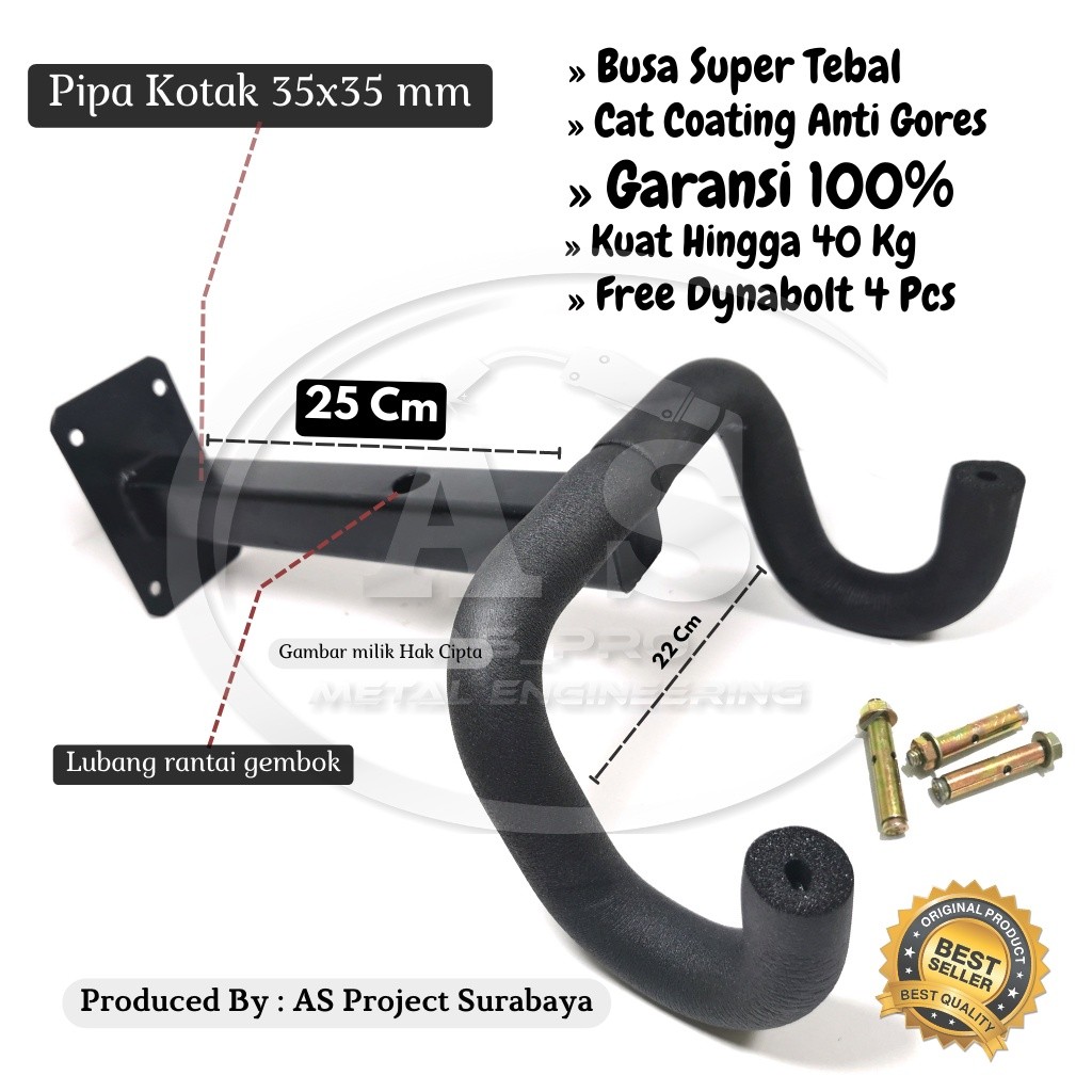 gantungan sepeda dinding rak sepeda rak helm