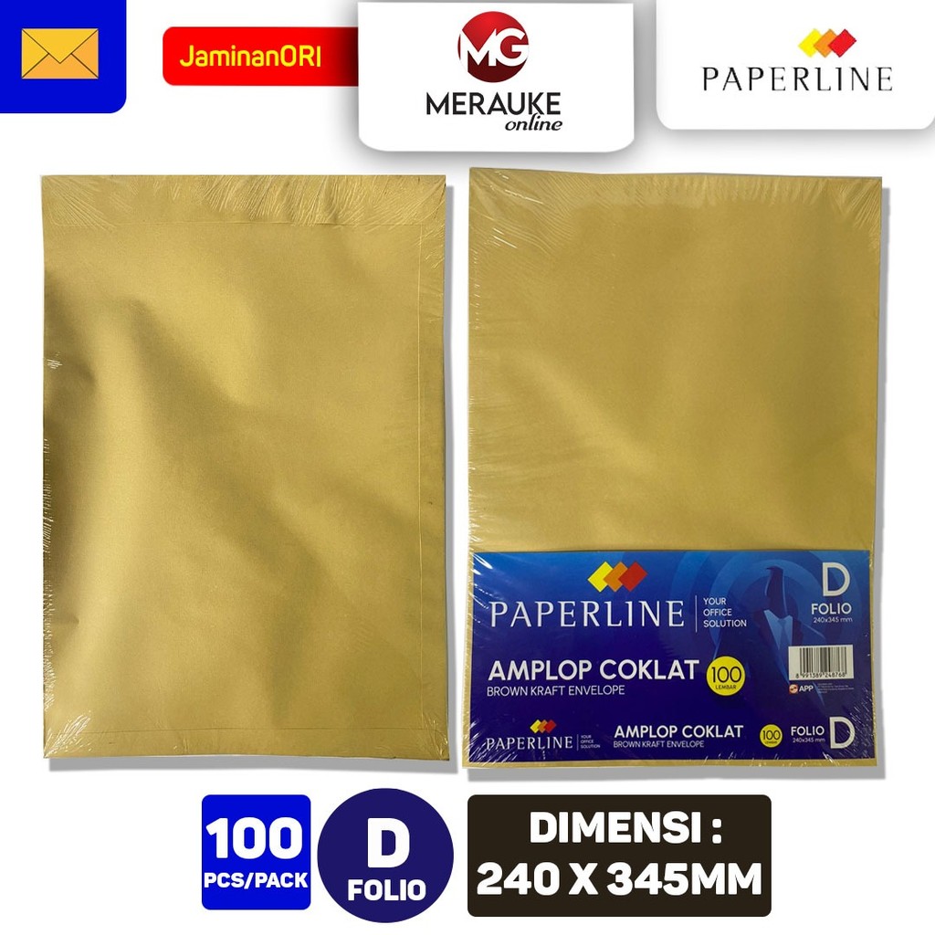 

Amplop Paperline Coklat FOLIO D
