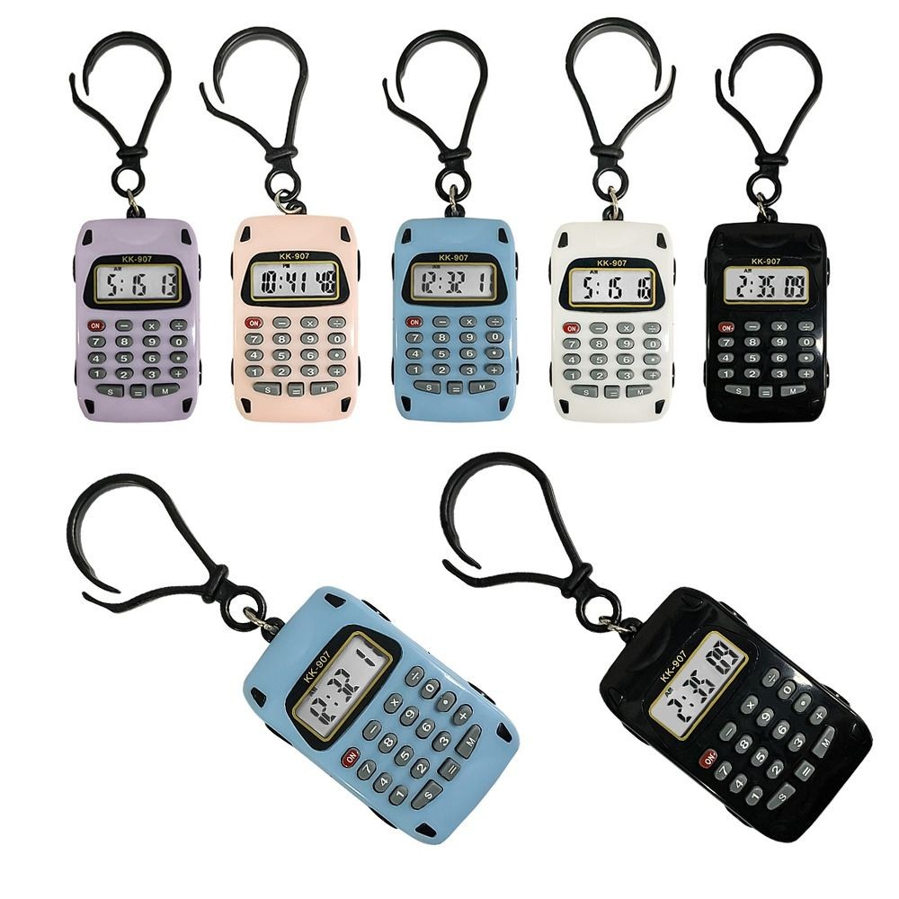 

New Mini Electronic Calculator Multifunctional Lightweight Pocket Calculators 8 gits splay Creative Key Ring School