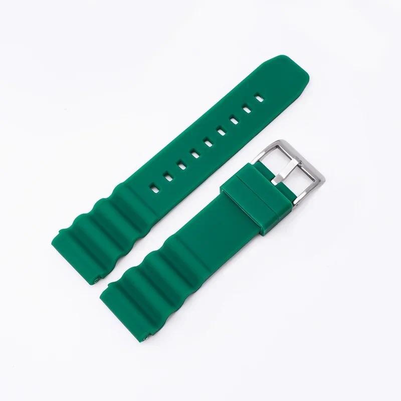 20mm 22mm Silicone Watch Band For Rolex SUBMARINER Waterproof ving Bracelet For Seiko SKX007 SRP777J