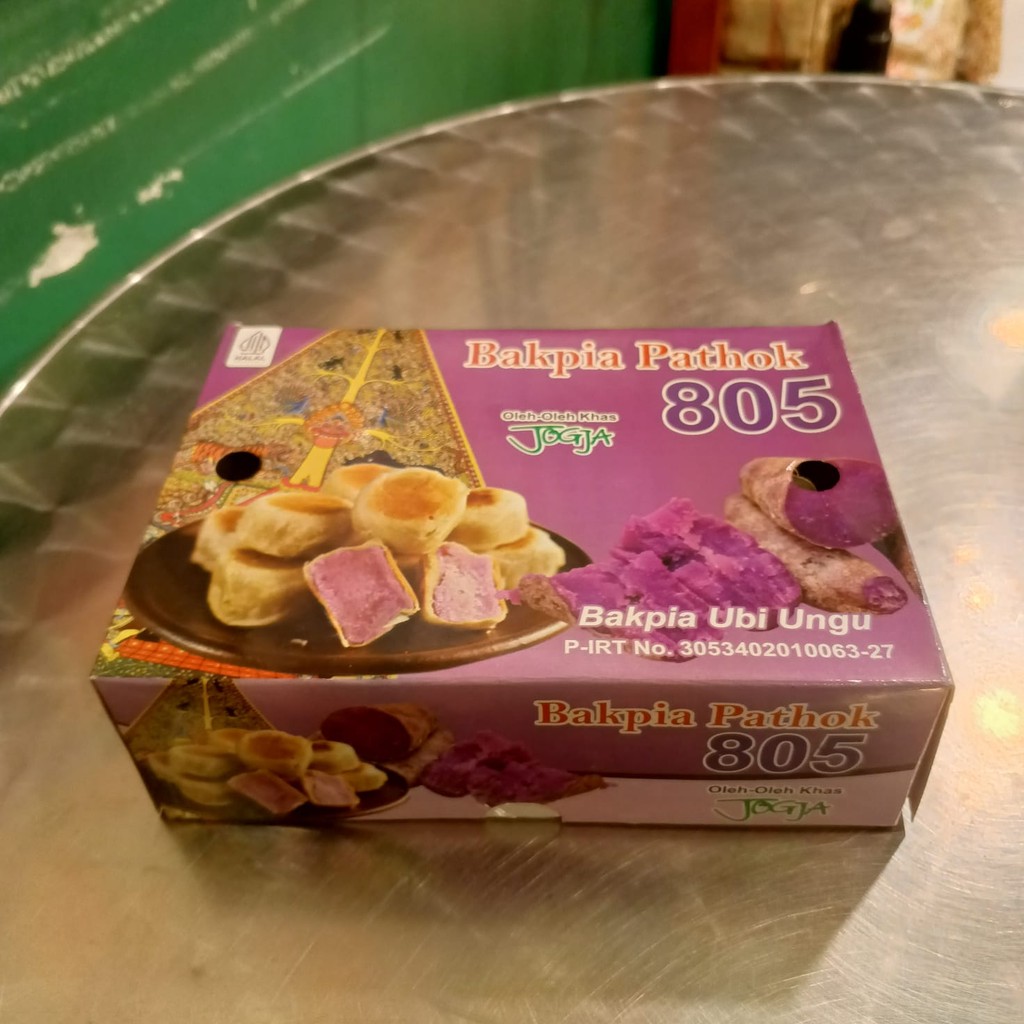 Bakpia Pathok 806 - Bakpia Kering Ubi Ungu isi 20 Free Vakum Khas Jogja