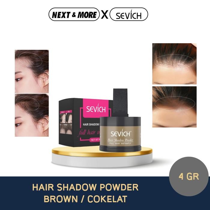Sevich Shadow Powder Menyamarkan Kebotakan Garis Rambut Original - Cokelat